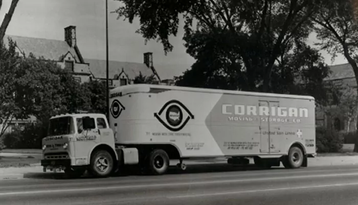 Black and White Image of Corrigan Original Truck