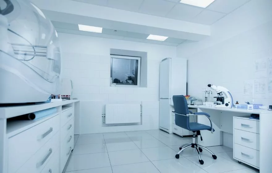 high tech biochemical laboratory with modern equipment