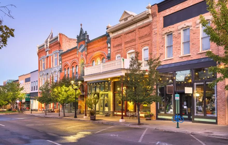 shopping center in downtown