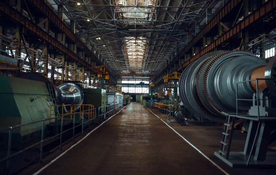 turbine manufacturing factory interior
